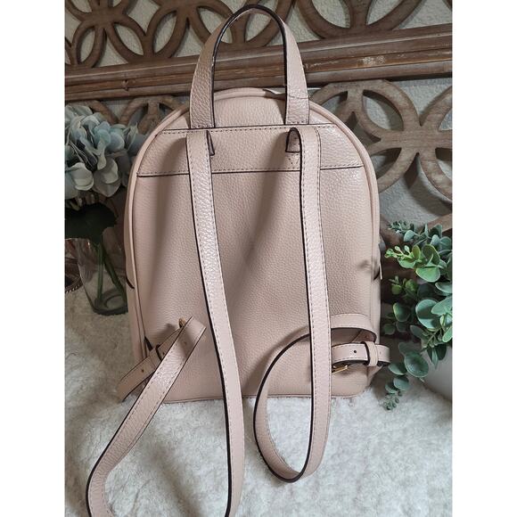 Michael Kors Abbey Medium Pebbled Leather Backpack Soft Pink - Picture 5 of 14
